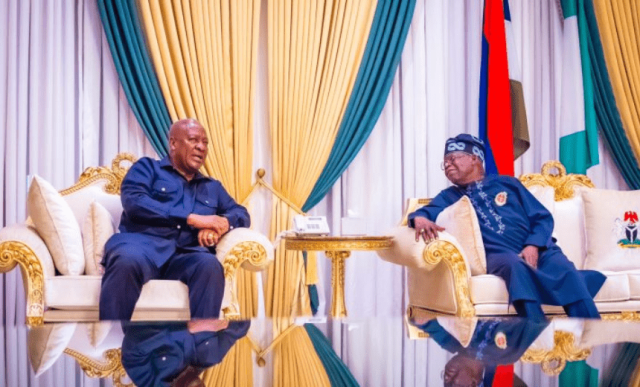 resident Bola Ahmed Tinubu and Ghana  President-elect,John Dramani Mahama